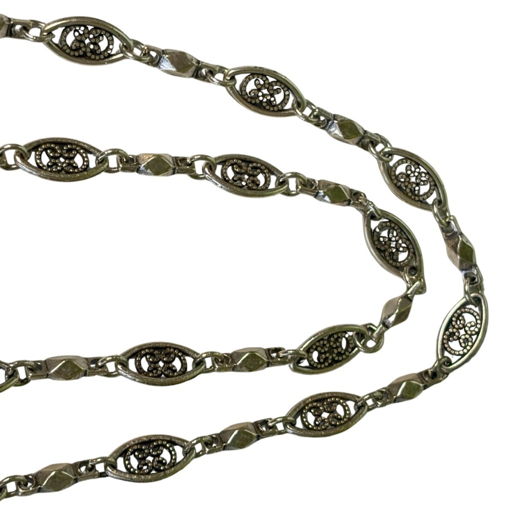 Brighton Silver-Tone Filigree Link Necklace